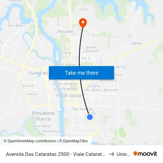 Avenida Das Cataratas 2500 - Viale Cataratas Hotel & Eventos to Unioeste map