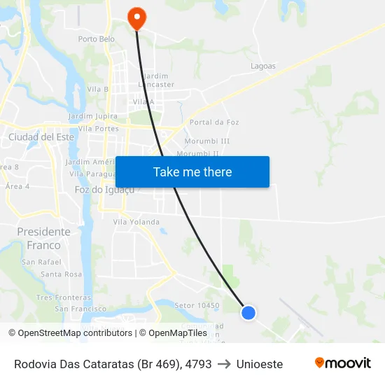 Rodovia Das Cataratas (Br 469), 4793 to Unioeste map