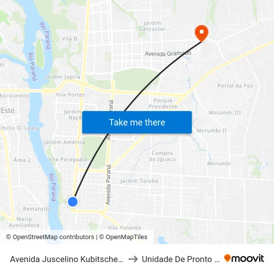 Avenida Juscelino Kubitscheck - Feirinha Da Jk to Unidade De Pronto Atendimento map