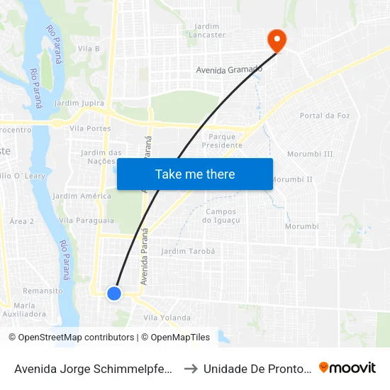 Avenida Jorge Schimmelpfeng 488 - Mcdonald's to Unidade De Pronto Atendimento map