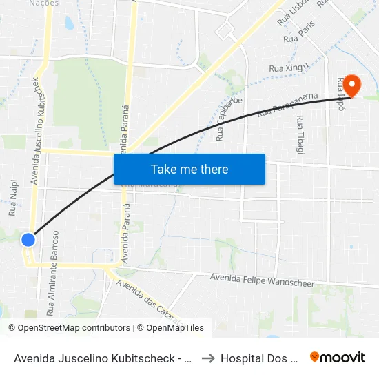 Avenida Juscelino Kubitscheck - Feirinha Da Jk to Hospital Dos Animais map