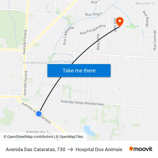 Avenida Das Cataratas, 730 to Hospital Dos Animais map