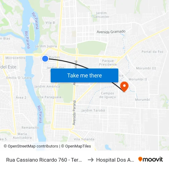 Rua Cassiano Ricardo 760 - Terminal Ponte to Hospital Dos Animais map