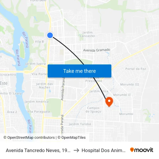 Avenida Tancredo Neves, 1994 to Hospital Dos Animais map