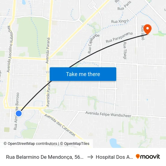 Rua Belarmino De Mendonça, 560 - Patronato to Hospital Dos Animais map