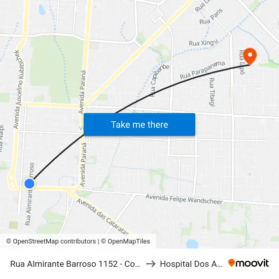 Rua Almirante Barroso 1152 - Colégio Caesp to Hospital Dos Animais map