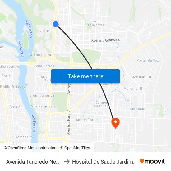 Avenida Tancredo Neves, 1994 to Hospital De Saude Jardim São Paulo map