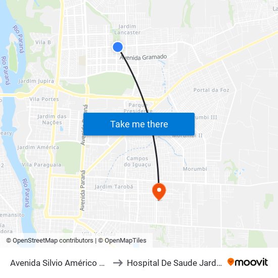 Avenida Silvio Américo Sasdelli, 1780 to Hospital De Saude Jardim São Paulo map