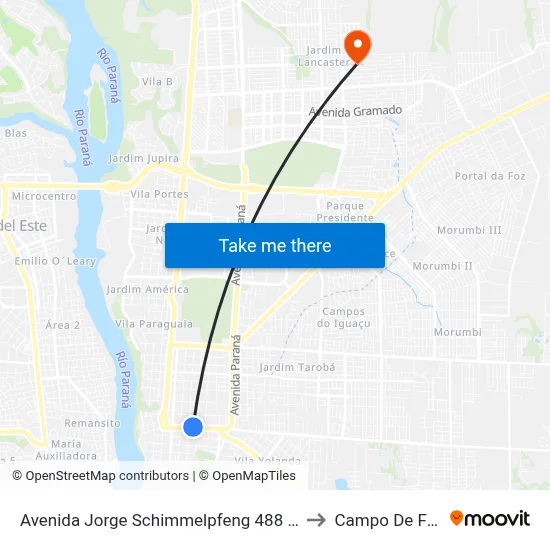 Avenida Jorge Schimmelpfeng 488 - Mcdonald's to Campo De Futebol map