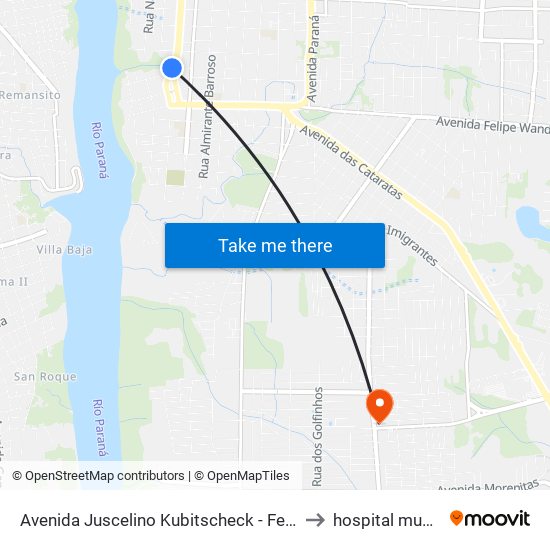 Avenida Juscelino Kubitscheck - Feirinha Da Jk to hospital municipal map