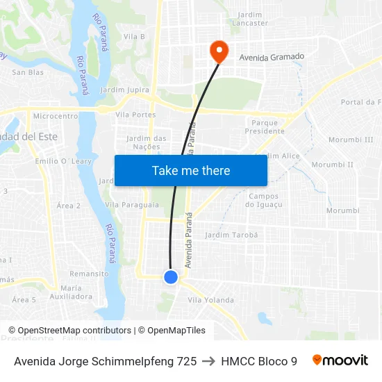 Avenida Jorge Schimmelpfeng 725 to HMCC Bloco 9 map