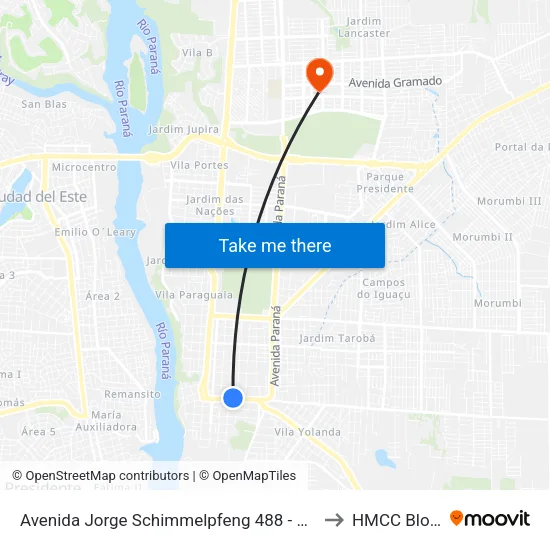 Avenida Jorge Schimmelpfeng 488 - Mcdonald's to HMCC Bloco 9 map