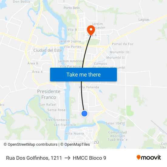 Rua Dos Golfinhos, 1211 to HMCC Bloco 9 map