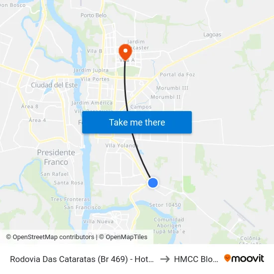 Rodovia Das Cataratas (Br 469) - Hotel Carimã to HMCC Bloco 9 map
