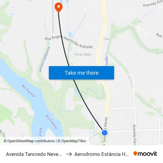 Avenida Tancredo Neves, 1774 to Aerodromo Estância Hercules map