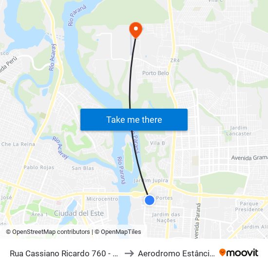 Rua Cassiano Ricardo 760 - Terminal Ponte to Aerodromo Estância Hercules map