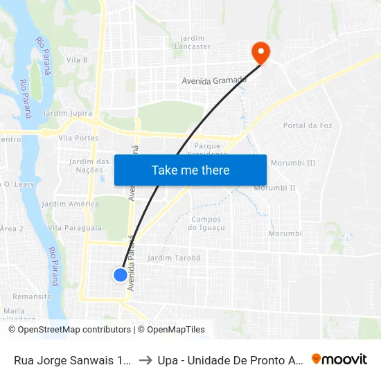 Rua Jorge Sanwais 1414 - Udc to Upa - Unidade De Pronto Atendimento map