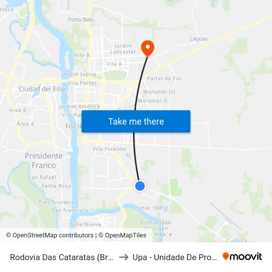 Rodovia Das Cataratas (Br 469) - Hotel Carimã to Upa - Unidade De Pronto Atendimento map