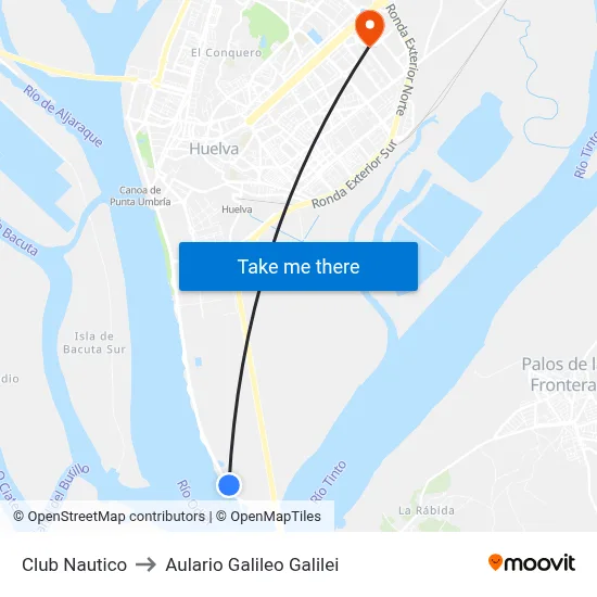 Club Nautico to Aulario Galileo Galilei map