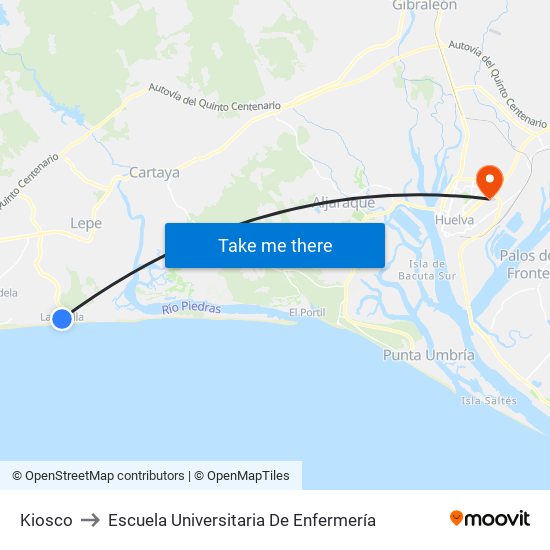 Kiosco to Escuela Universitaria De Enfermería map