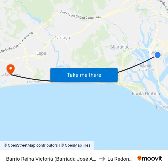 Barrio Reina Victoria (Barriada José Antonio) to La Redondela map