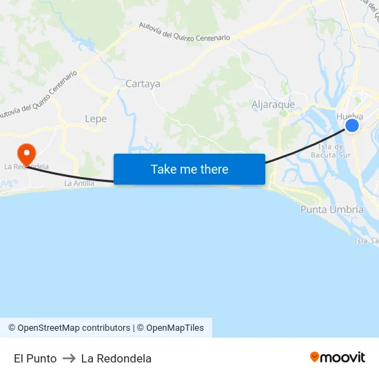 El Punto to La Redondela map