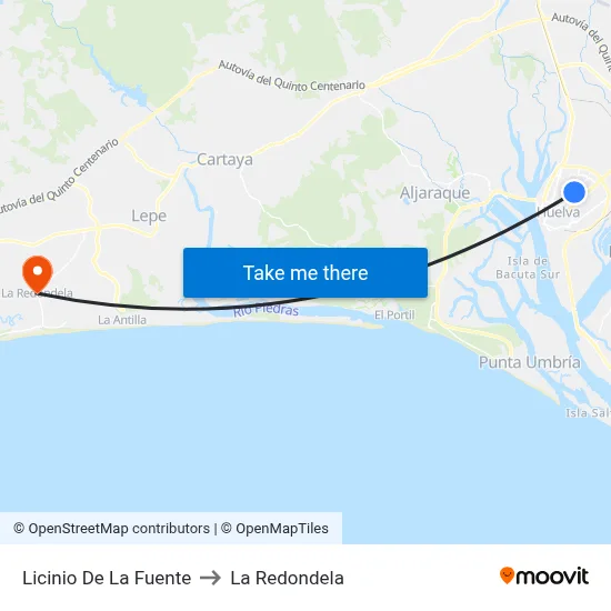 Licinio De La Fuente to La Redondela map
