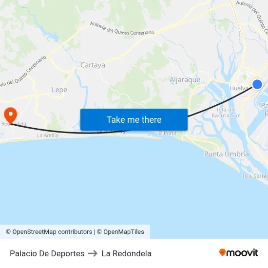 Palacio De Deportes to La Redondela map