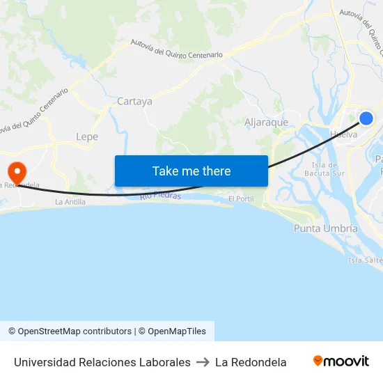 Universidad Relaciones Laborales to La Redondela map