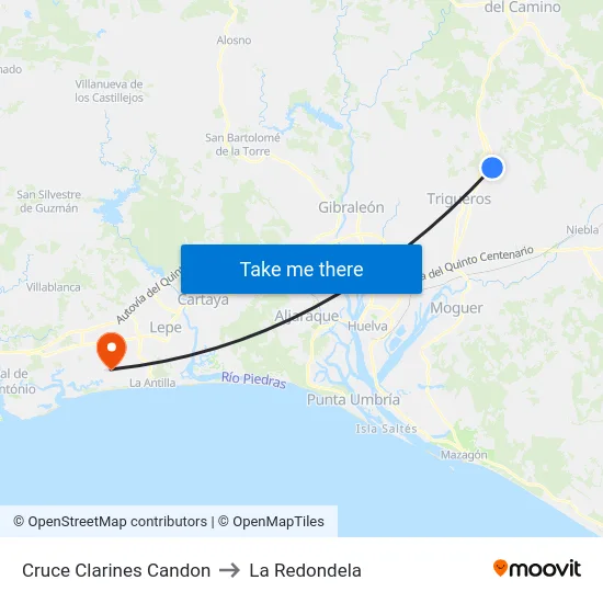 Cruce Clarines Candon to La Redondela map