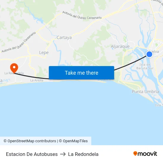 Estacion De Autobuses to La Redondela map