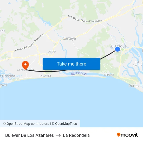 Bulevar De Los Azahares to La Redondela map