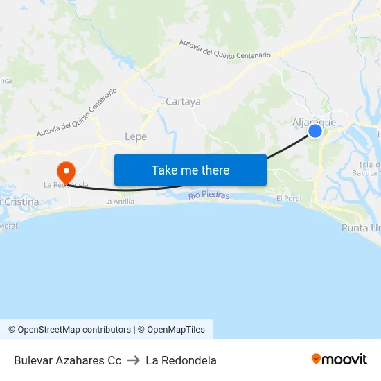 Bulevar Azahares Cc to La Redondela map