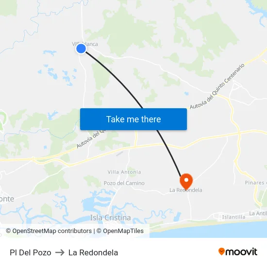 Pl Del Pozo to La Redondela map