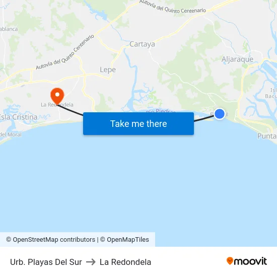 Urb. Playas Del Sur to La Redondela map
