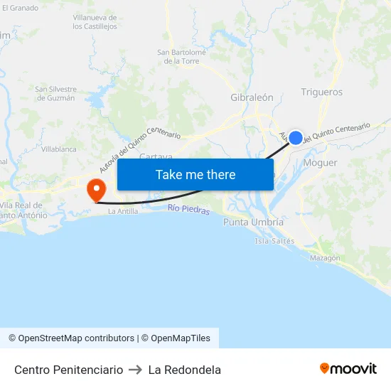 Centro Penitenciario to La Redondela map