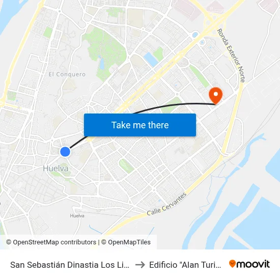 San Sebastián Dinastia Los Litris to Edificio "Alan Turing" map