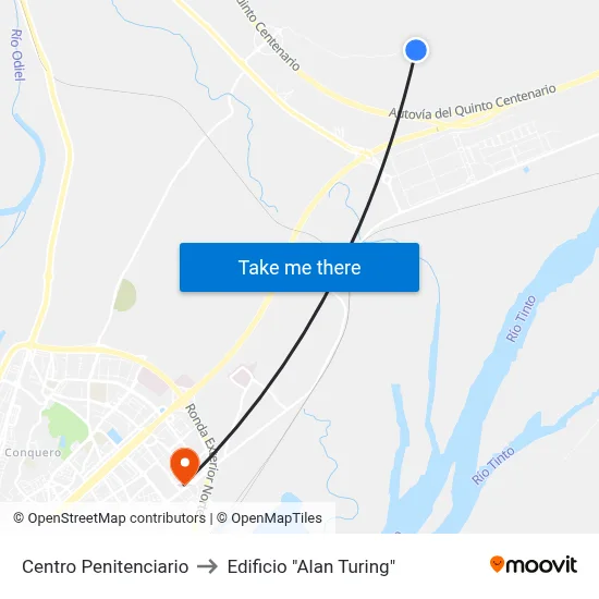 Centro Penitenciario to Edificio "Alan Turing" map