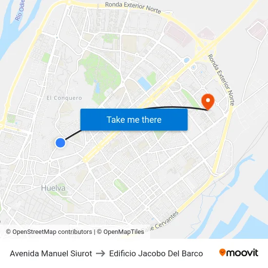 Avenida Manuel Siurot to Edificio Jacobo Del Barco map