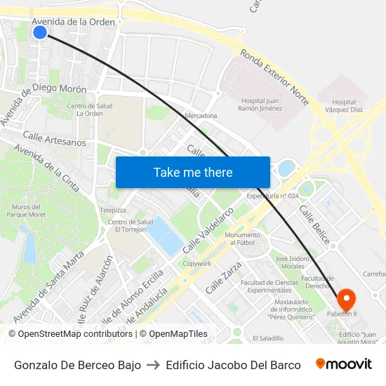 Gonzalo De Berceo Bajo to Edificio Jacobo Del Barco map