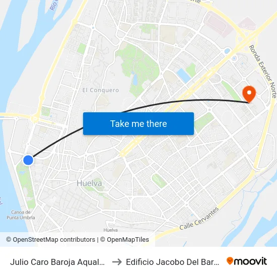 Julio Caro Baroja Aqualon to Edificio Jacobo Del Barco map