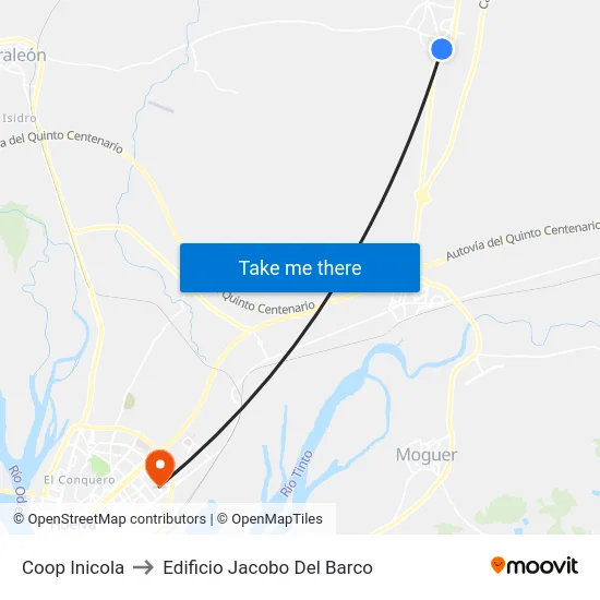 Coop Inicola to Edificio Jacobo Del Barco map