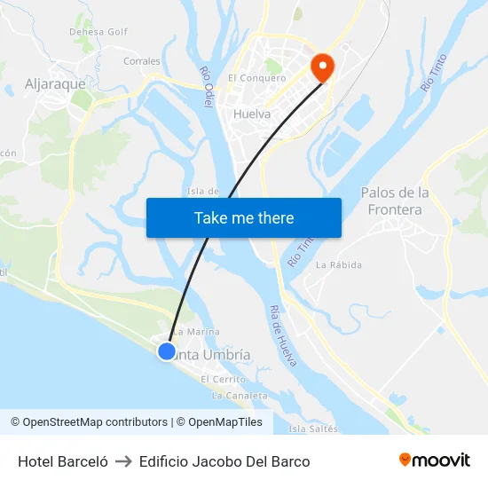Hotel Barceló to Edificio Jacobo Del Barco map