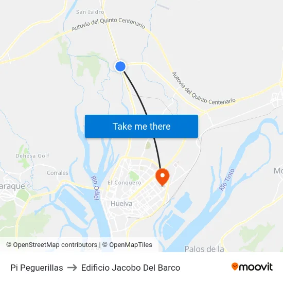 Pi Peguerillas to Edificio Jacobo Del Barco map