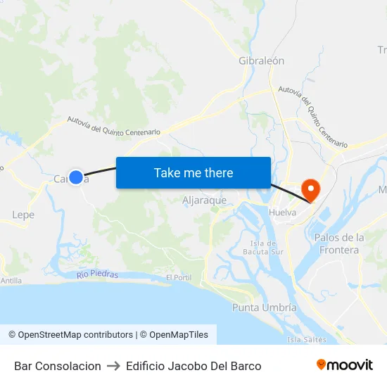 Bar Consolacion to Edificio Jacobo Del Barco map