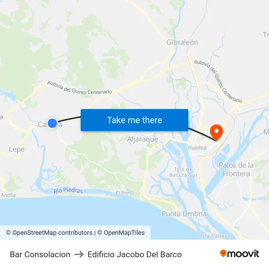 Bar Consolacion to Edificio Jacobo Del Barco map