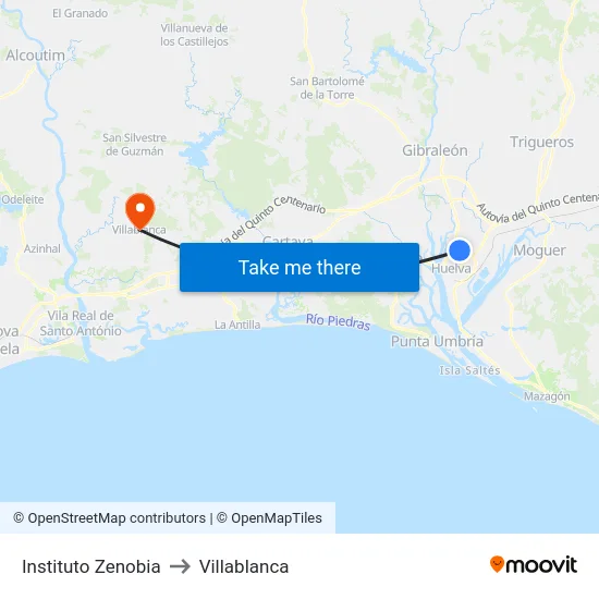 Instituto Zenobia to Villablanca map