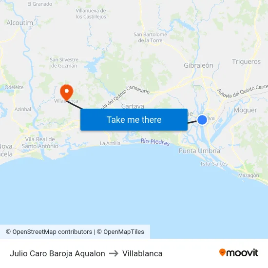 Julio Caro Baroja Aqualon to Villablanca map