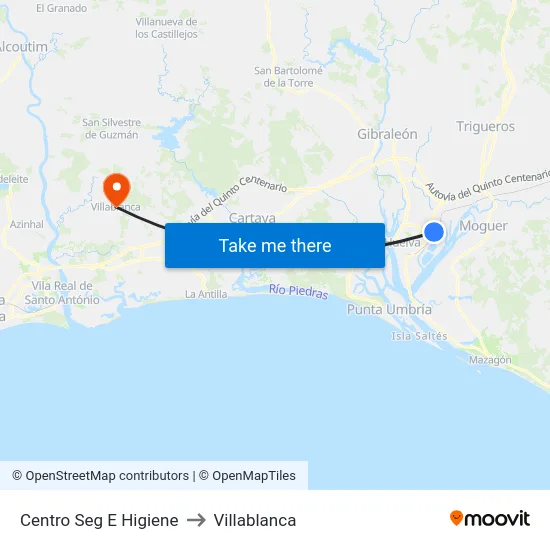 Centro Seg E Higiene to Villablanca map