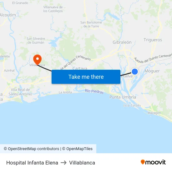 Hospital Infanta Elena to Villablanca map